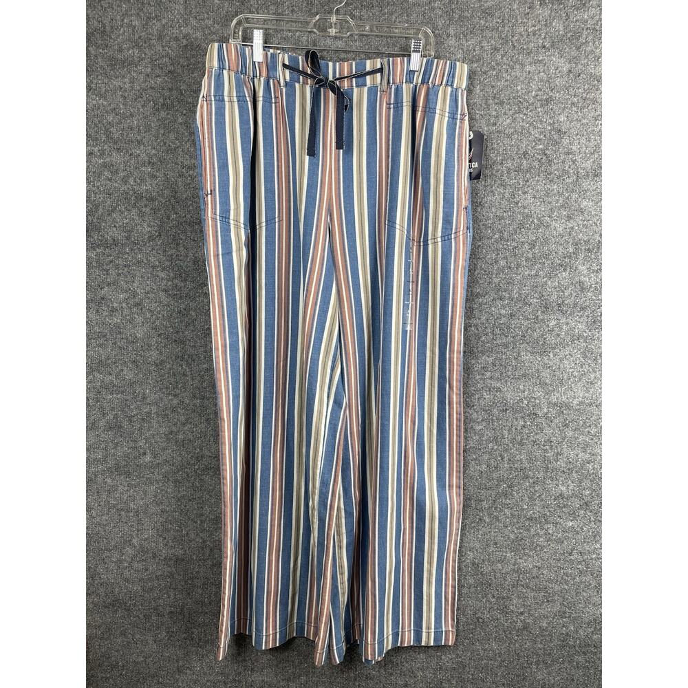 Nautica Laguna Beach Wide Legs Pants Large With Pockets NWT Size XL/TG - Picture 1 of 15